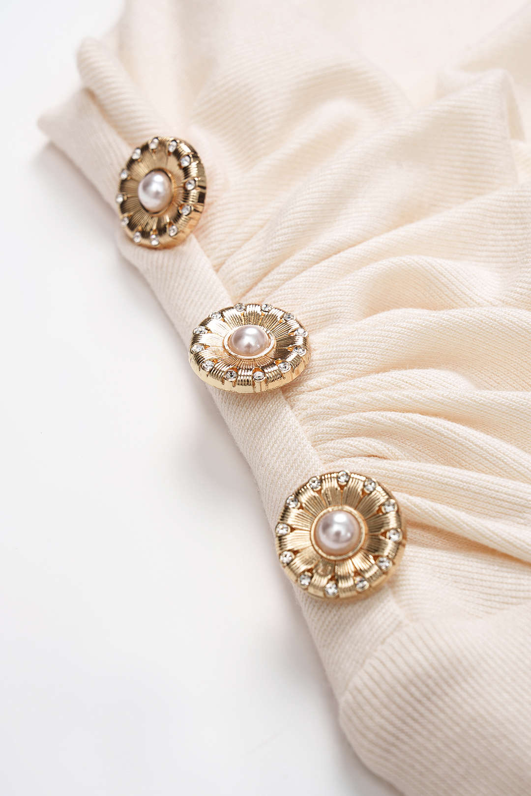 Asymmetrical Button Ruched Long Sleeve Bodysuit