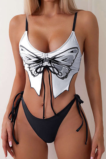 Butterfly Pattern Bikini Set