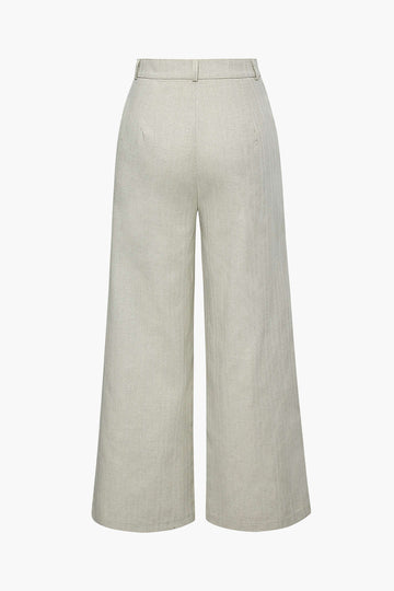 Linen-Blend Suit Pants