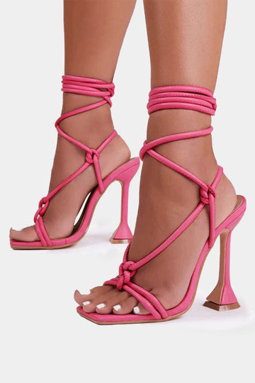 Tie Ankle High Heeled Sandals