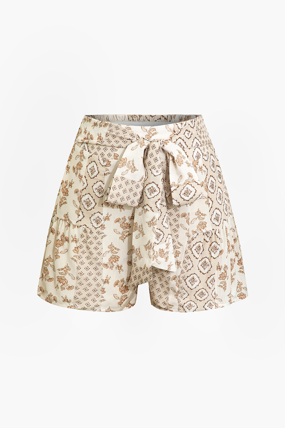 Floral Print Bow-Tie Shorts