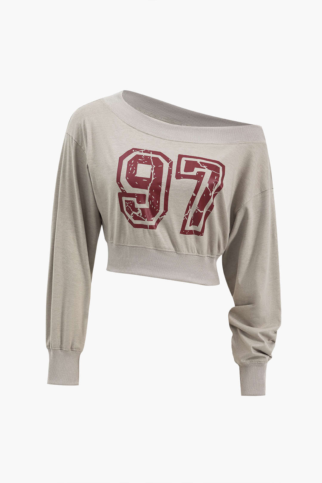 Digitales Muster Langarm Sweatshirt