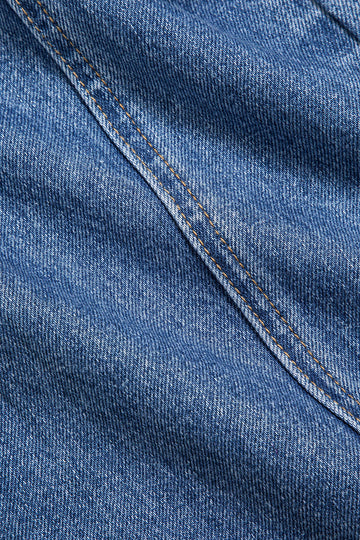 Jeans con barile ad alta gamba della gamba ad onda