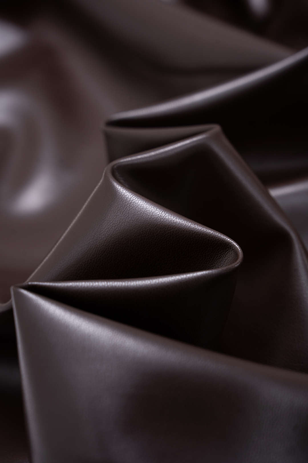 Faux Leather Patchwork Ruched Sleeveless Midi Dress