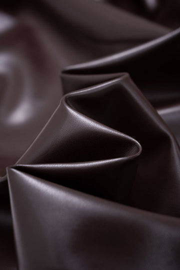 Faux Leather Patchwork Ruched Sleeveless Midi Dress