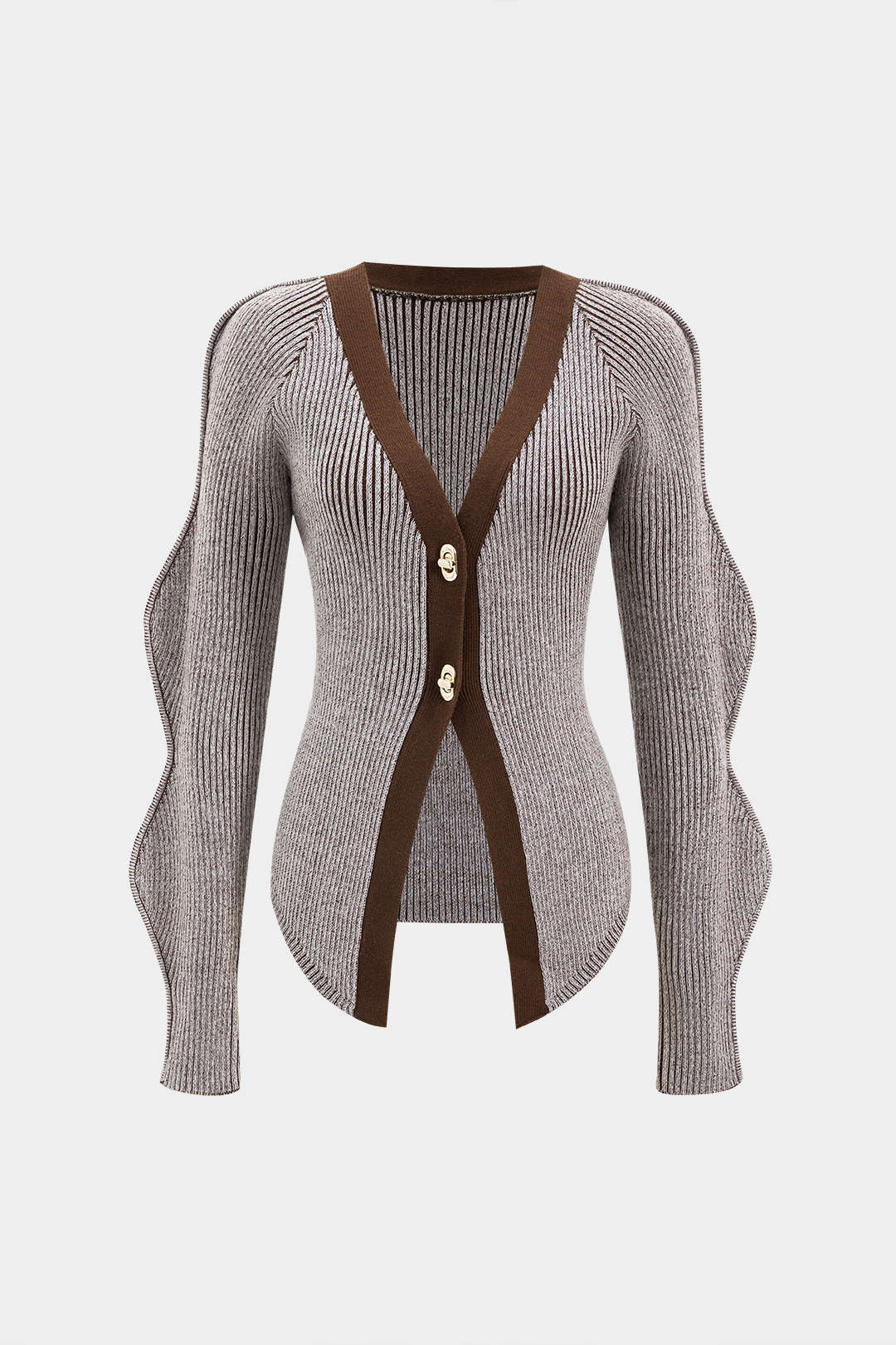 Solid Knit Button Cardigan