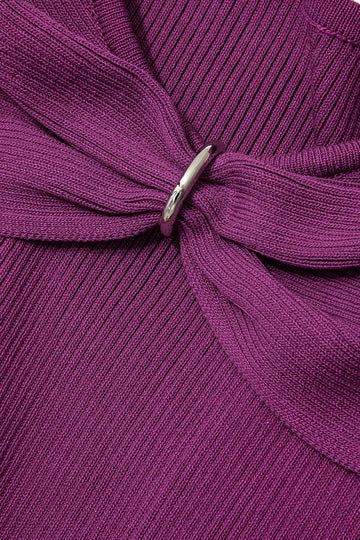 Knit V-neck Midi Dress