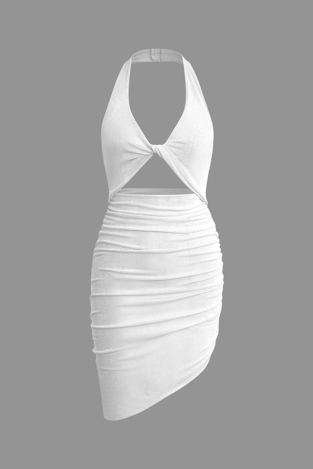 Midi šaty Twist Halter Cut Out s výstrihom do V