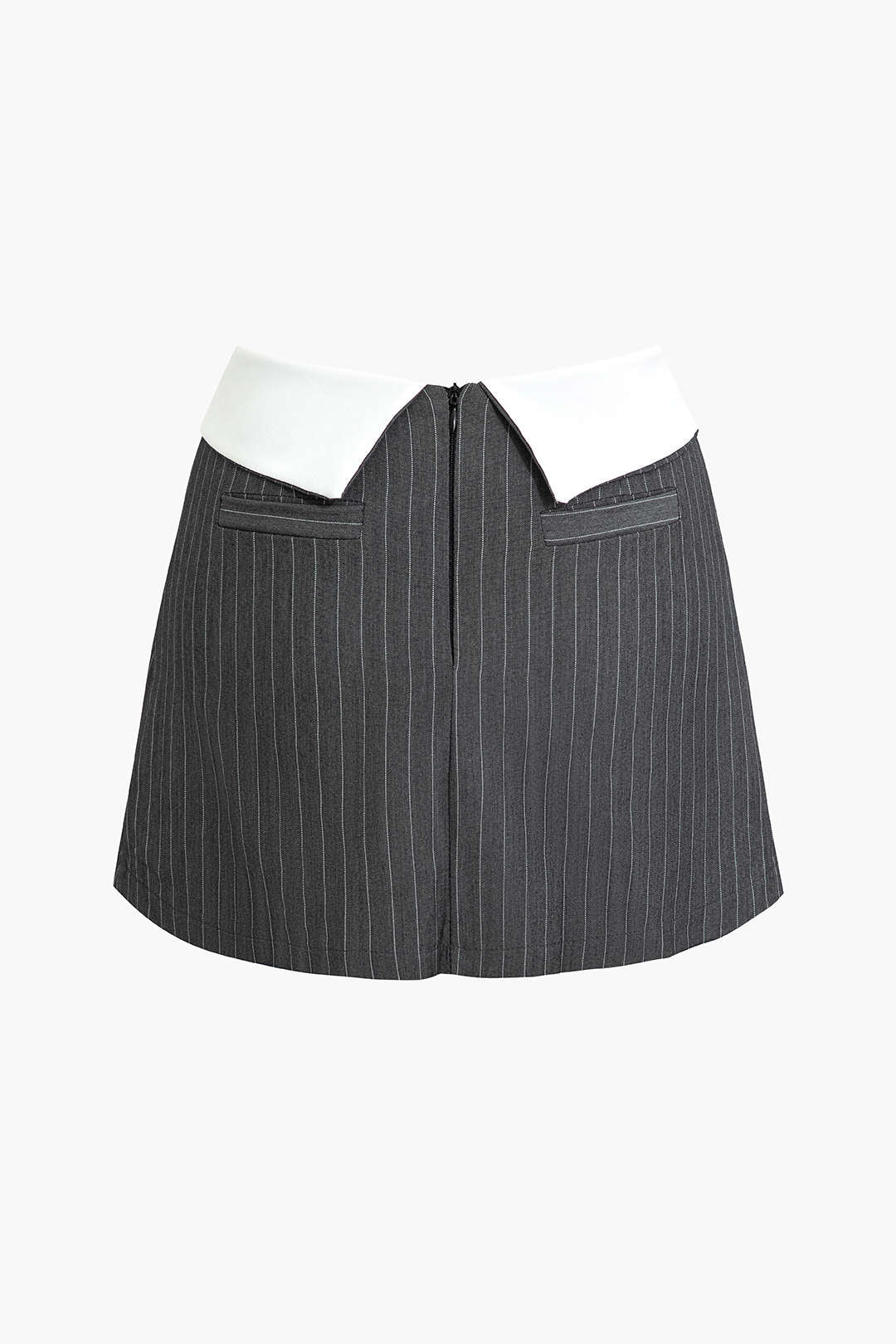 Stripe Print Color Block High Waist Skirt