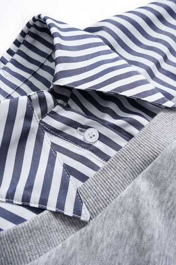 Patchwork Asymmetrical Long Sleeve Sweatshirt