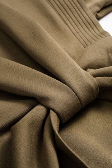 Ruched Round Neck Long Sleeve Sweatshirt