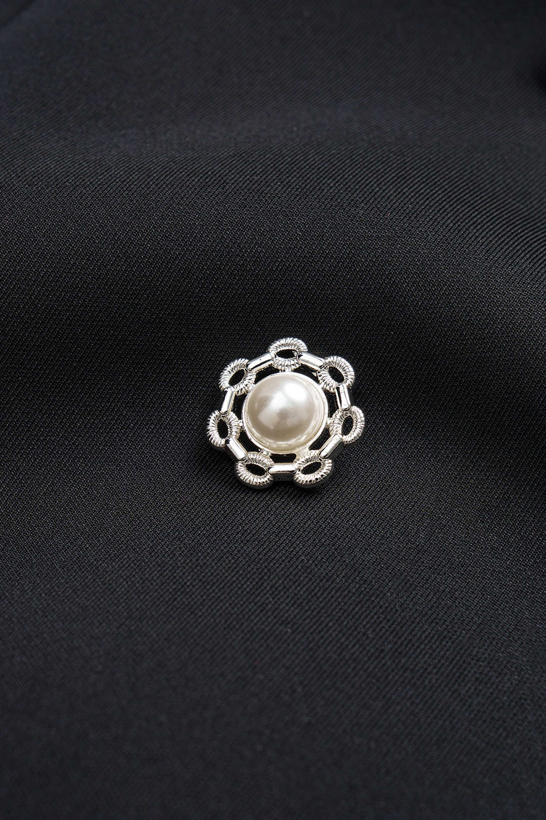 Fur Trim Patchwork Off-Shoulder Button Long Sleeve Mini Dress