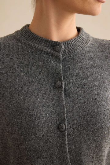 Button Sweater Long-Sleeve Top