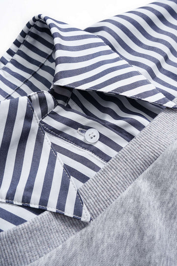 Patchwork Asymmetrical Long Sleeve Sweatshirt