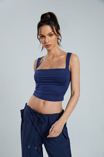 Basic Square Neck Cropped Tank Top