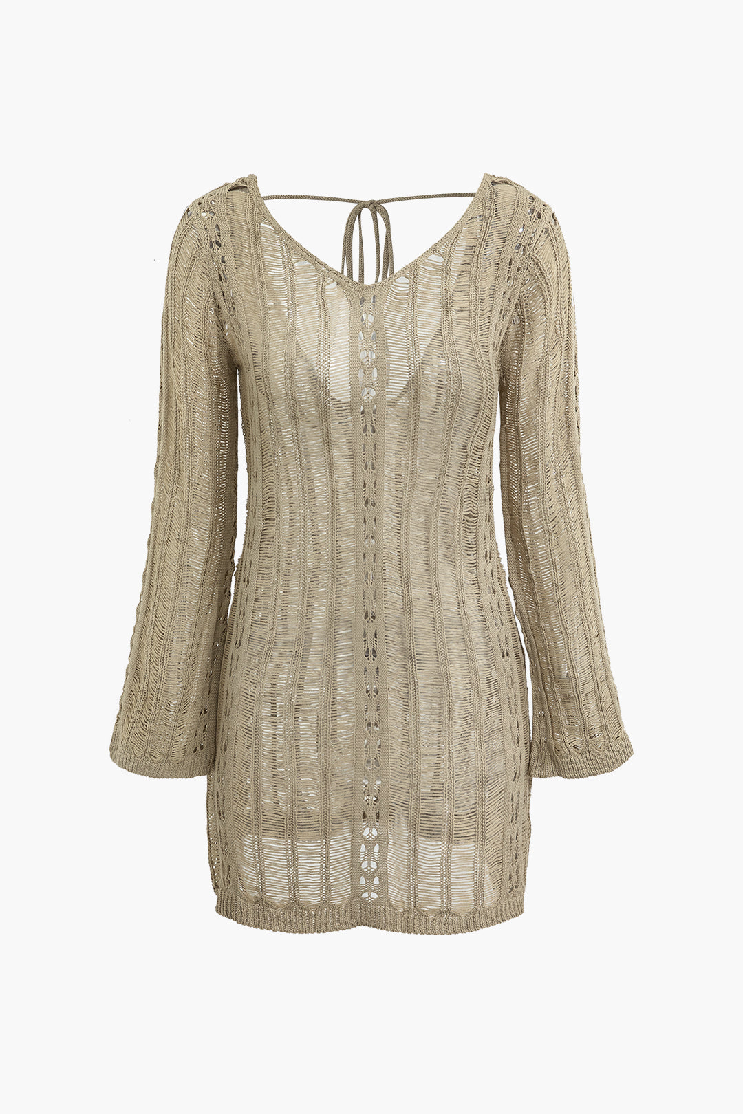 Distressed Ladder Knit Cover Up