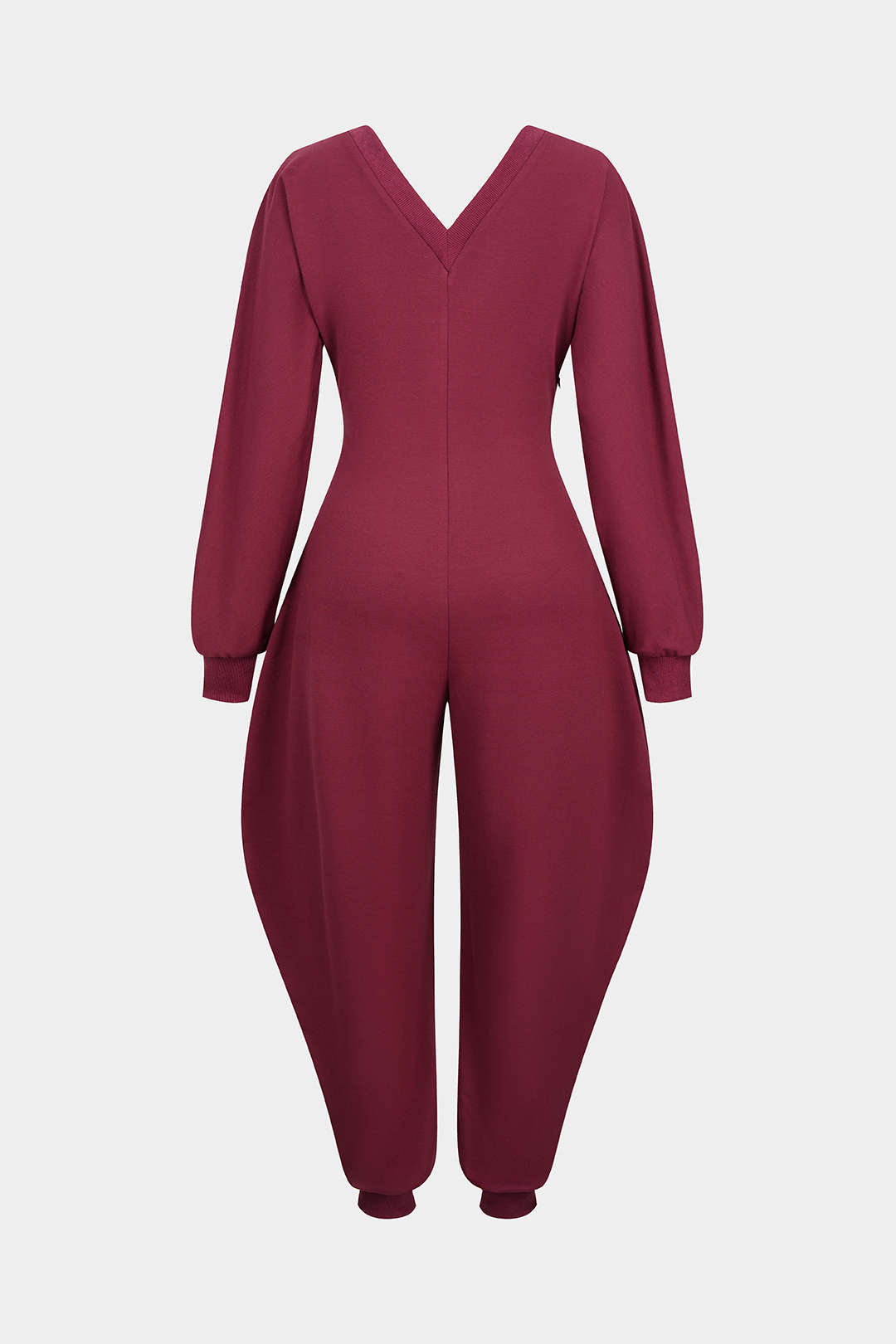V-Neck Long Sleeve Jumpsuit