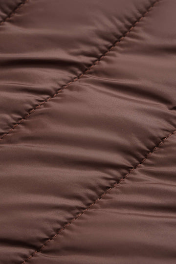 Patchwork Quilted Zipper A-Line Skirt