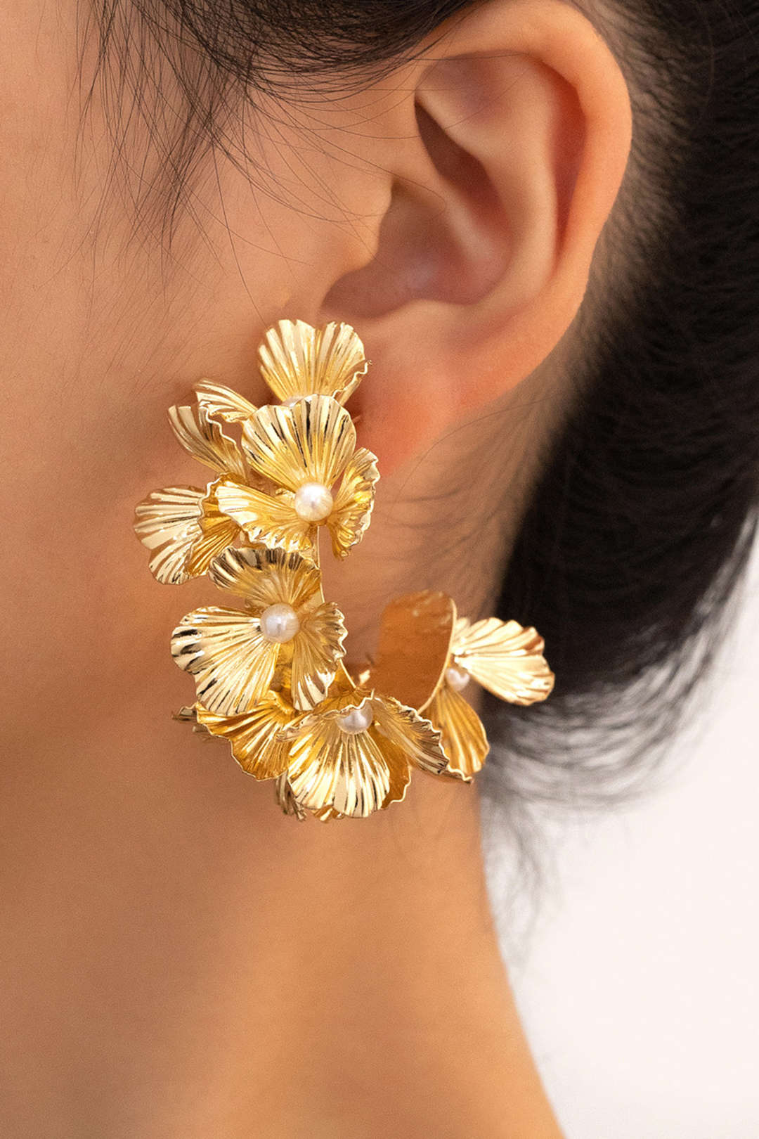 Crystal Flower Dangle Earrings