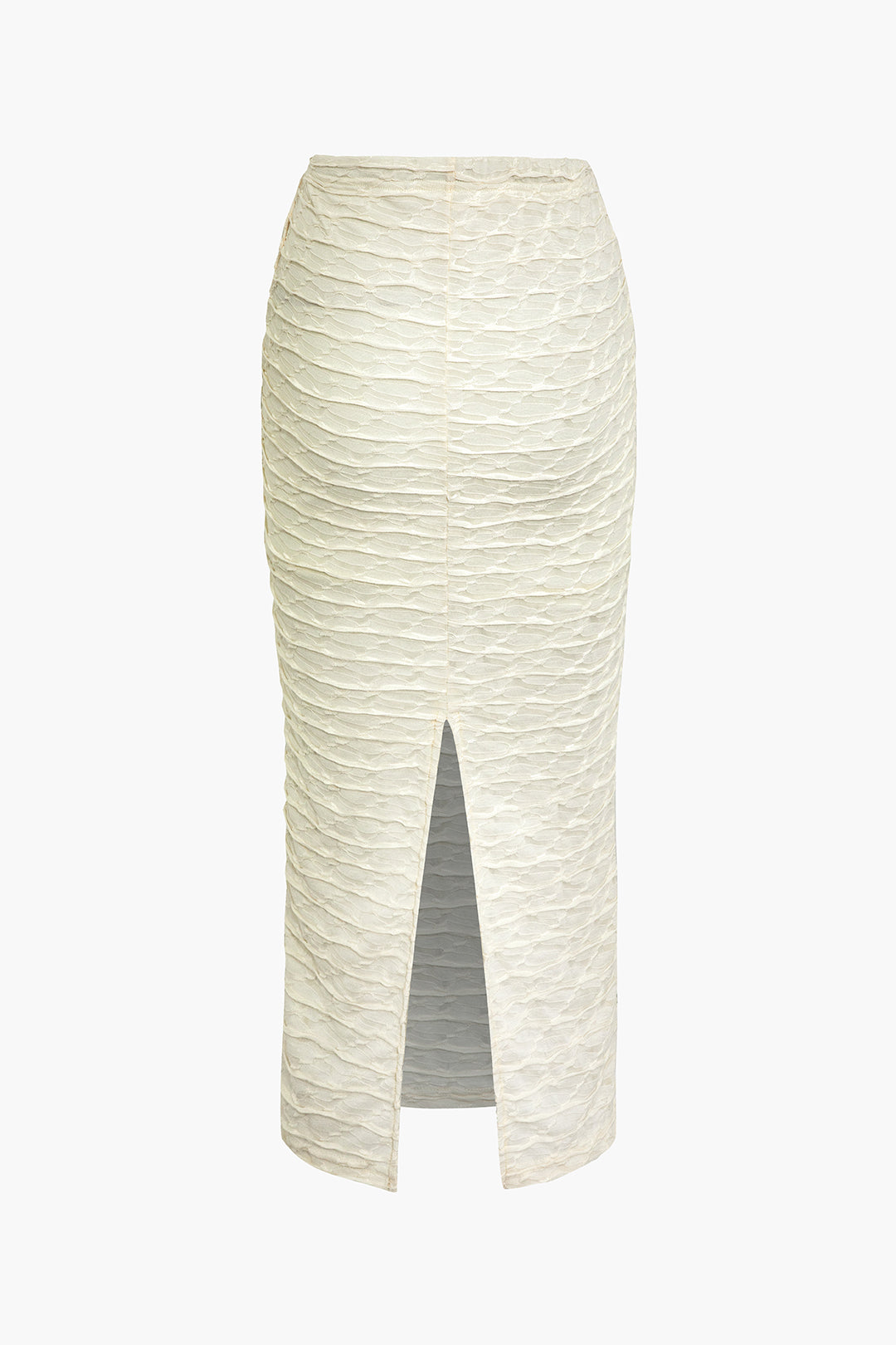 Textured Halter Top And Twist Midi Skirt Set