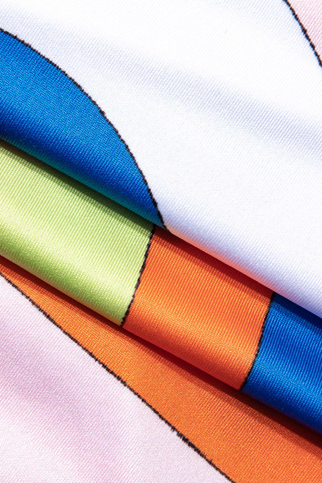 Abstract Print Color Block Slit Slip Maxi Dress