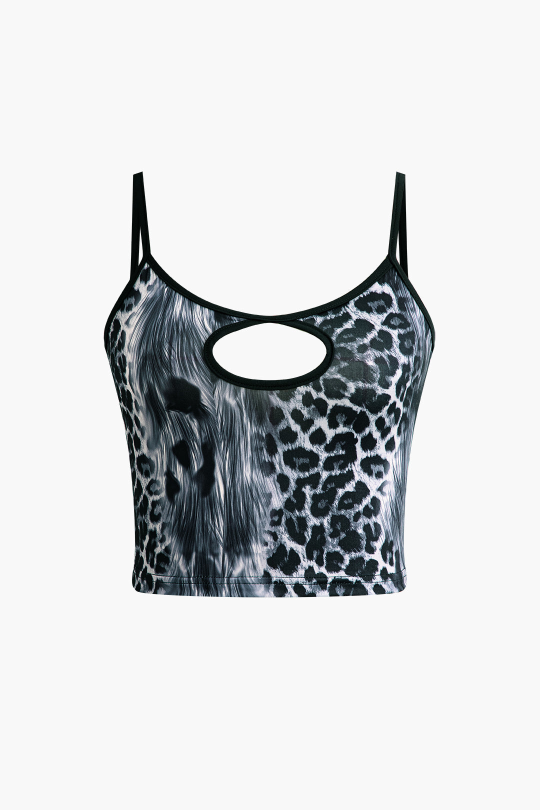 Abstract Print Cut Out Crop Cami Top