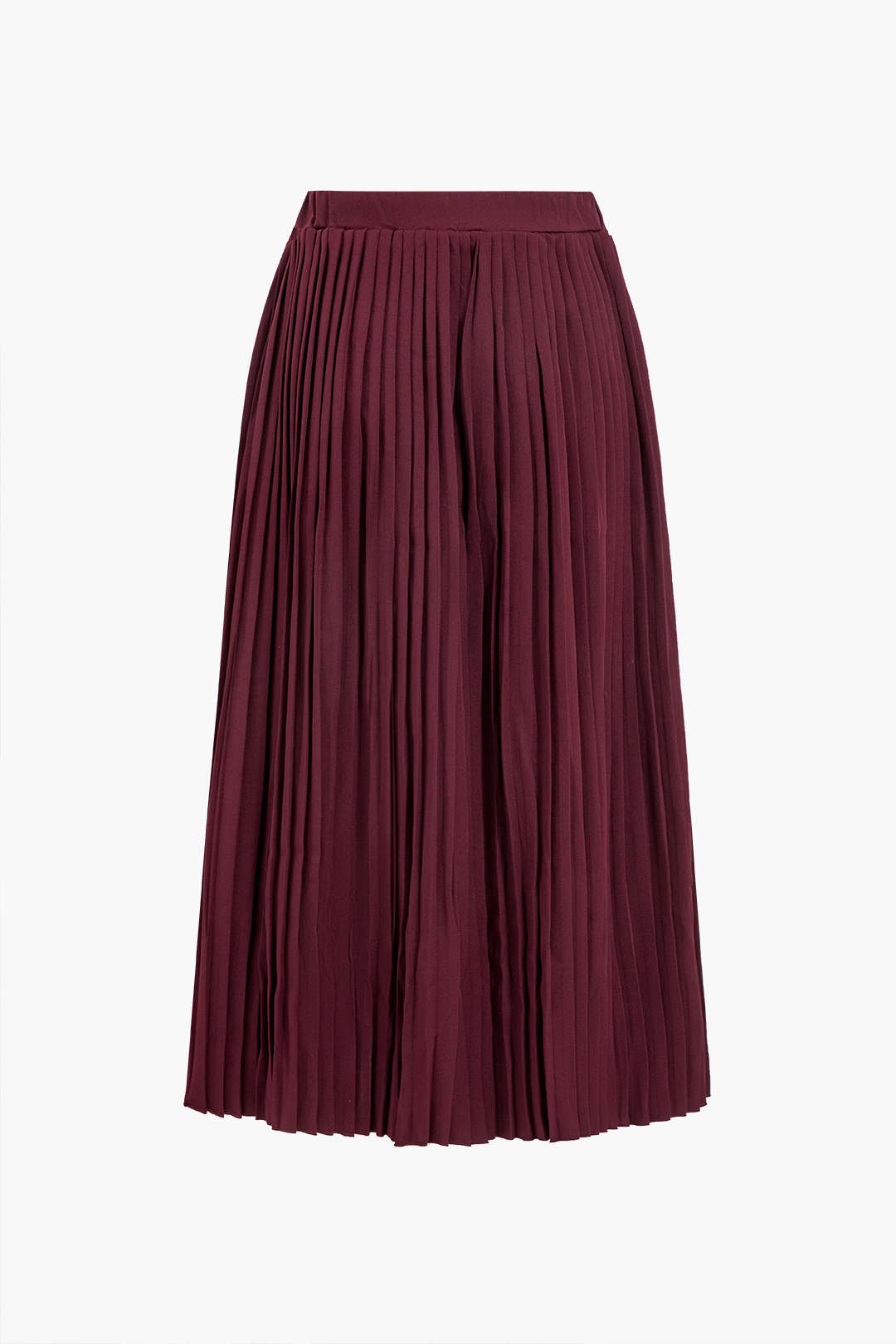 Solid Tank Top And Pleated Skirt Set