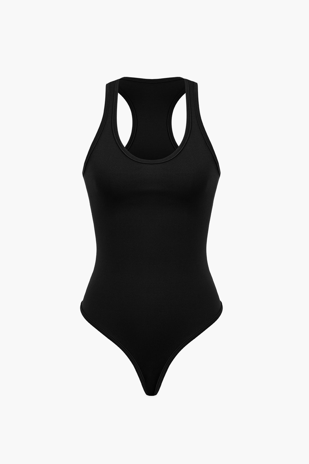 Basic rund hals ärmlös bodysuit och rivna dragsko Raka ben byxor Set