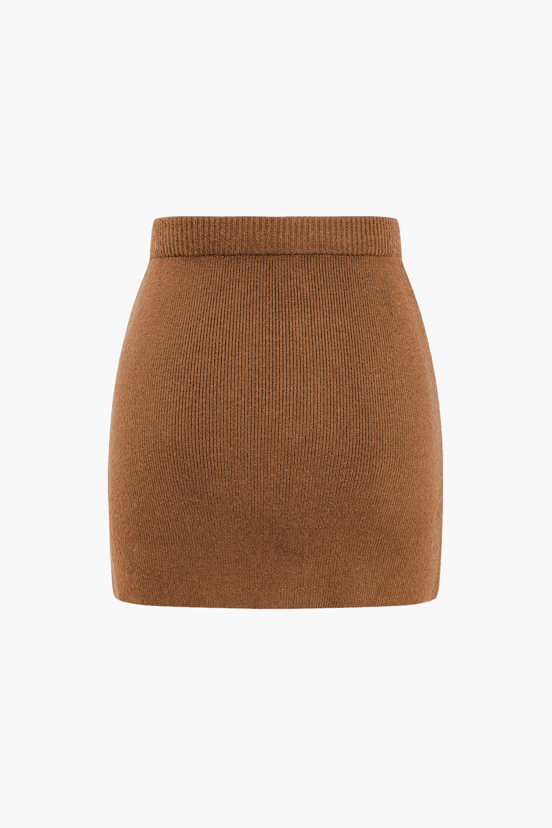 Basic Solid Knit Mini Skirt