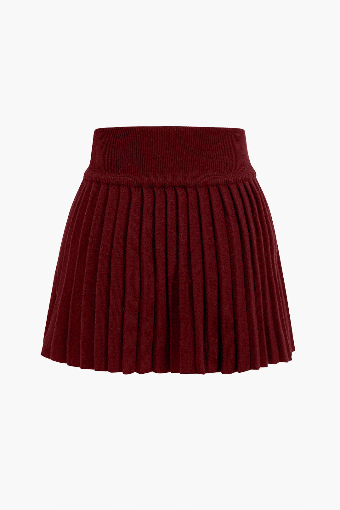 Basic Knit Pleated Skirt Micas