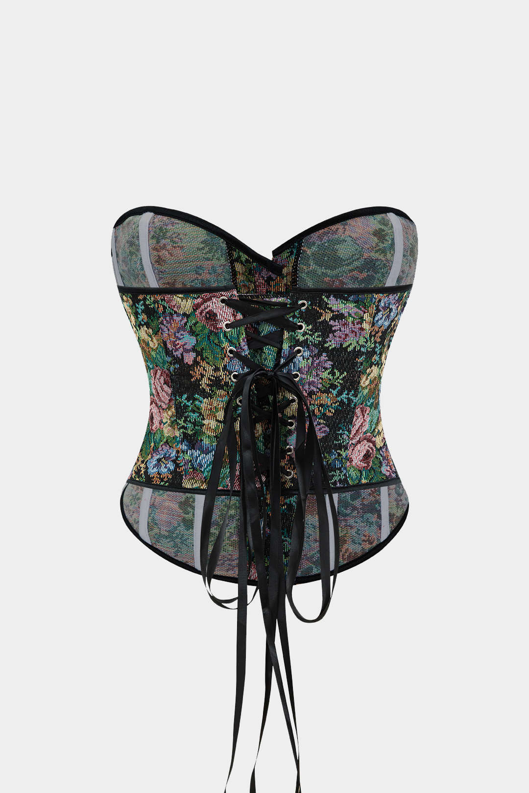 Jacquard Corset talia kontrastowa