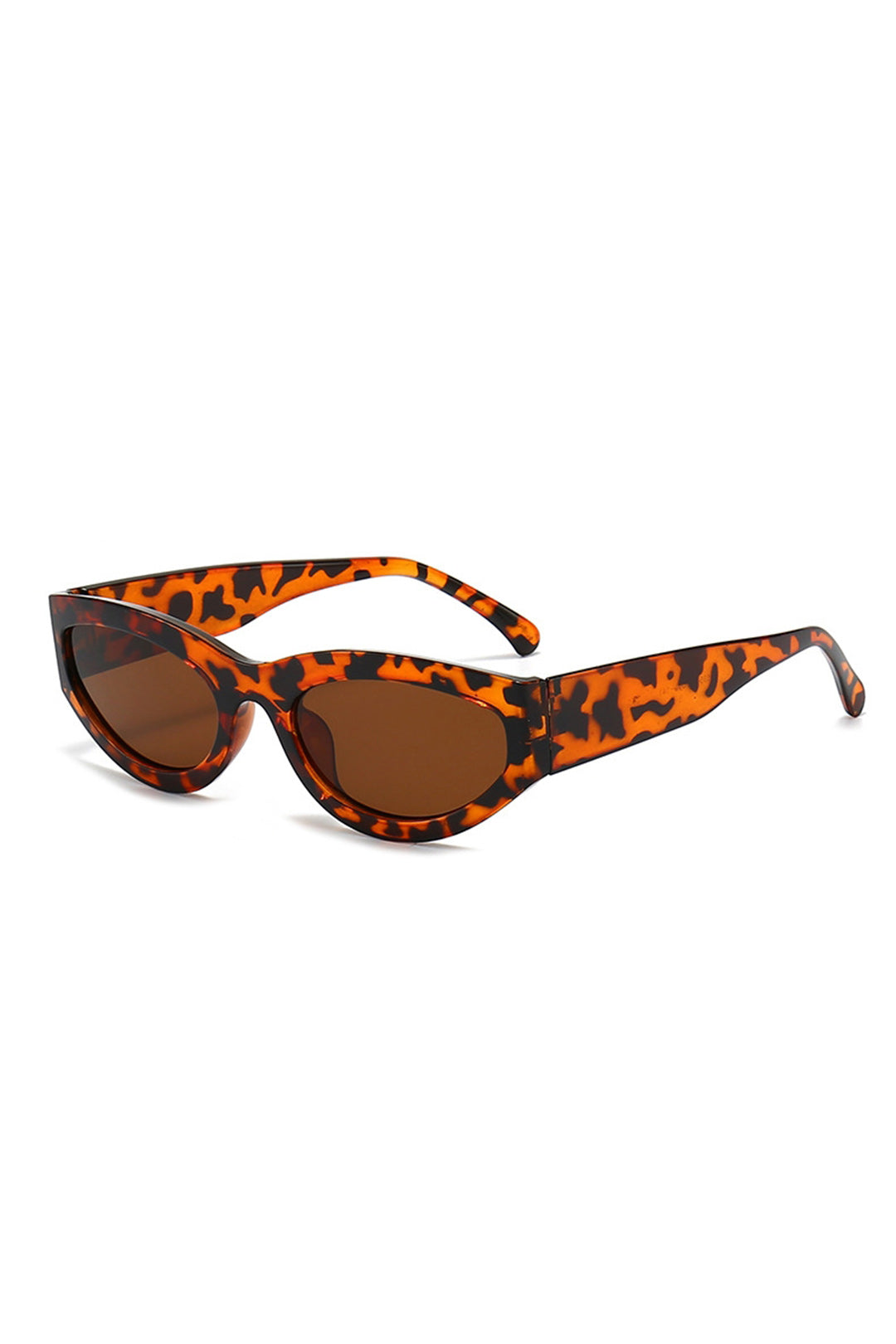 Leopard Print Oval Sunglasses