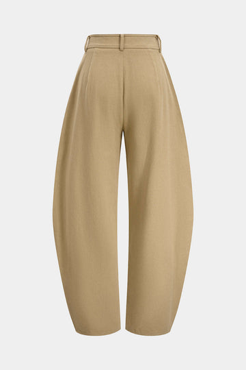 Double Waistband Cut Out Pocket Trousers