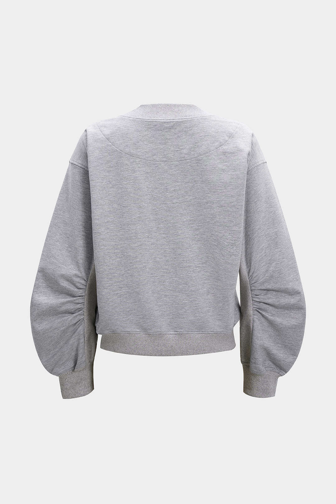 Letter Print Patchwork V-Neck Long Sleeve Sweatshirt