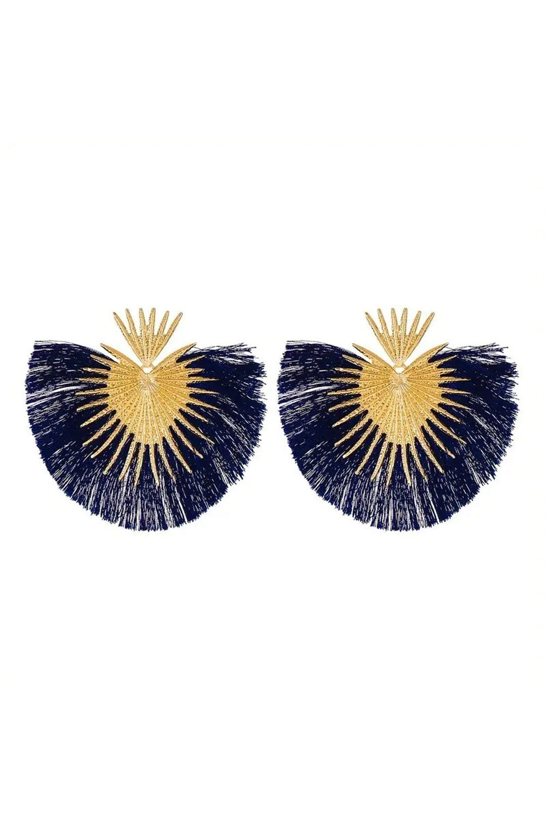 Fan-shaped Tassel Earrings