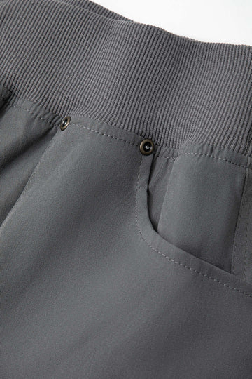 Elastic Zip Up Flap Pocket Cargo Skirt