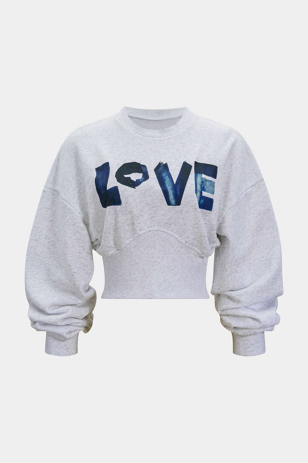 Letter Print  Round Neck Long Sleeve Sweatshirt