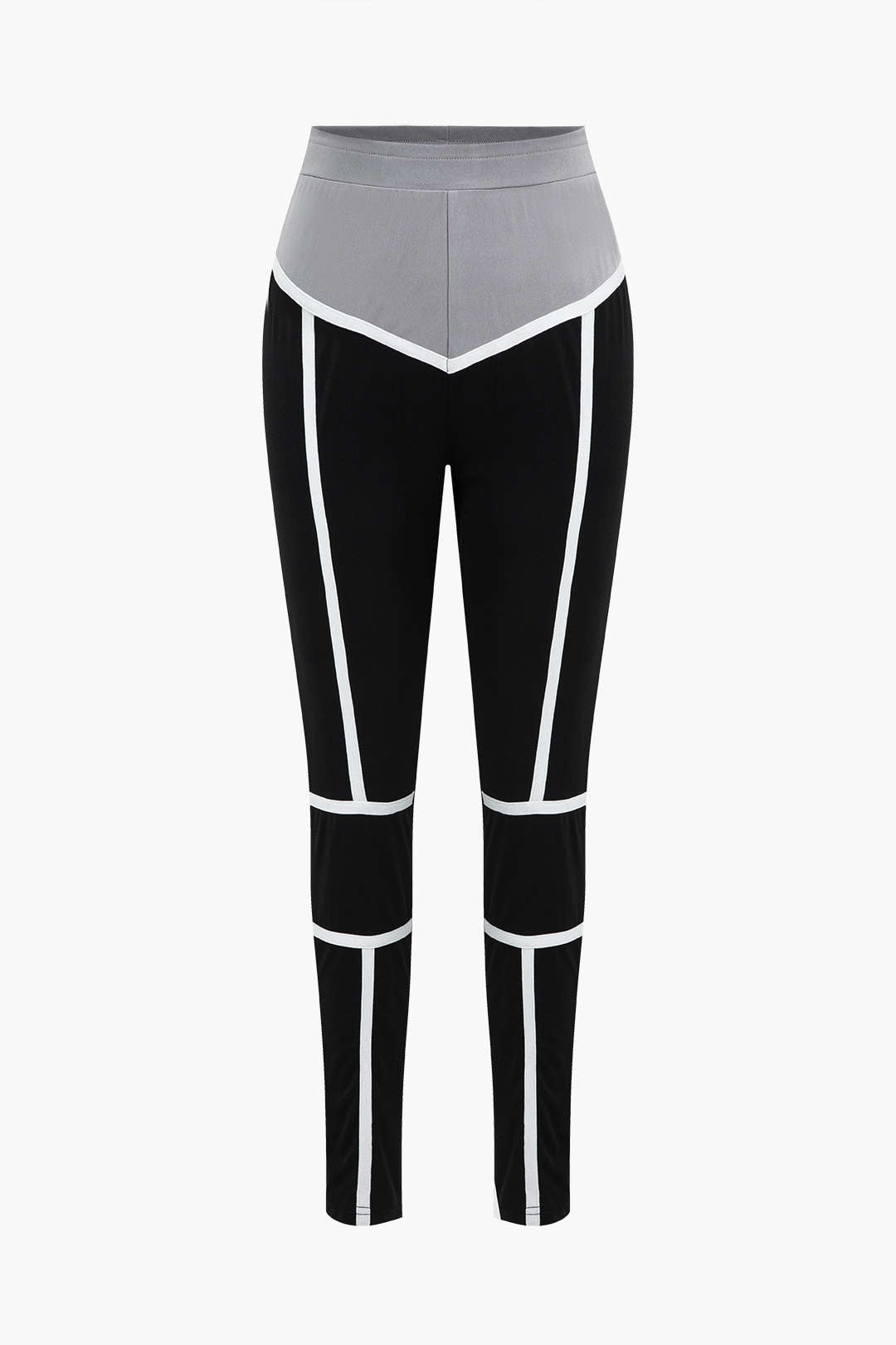 Colorblock-ritssluiting met capuchones en hoog getailleerde leggings set