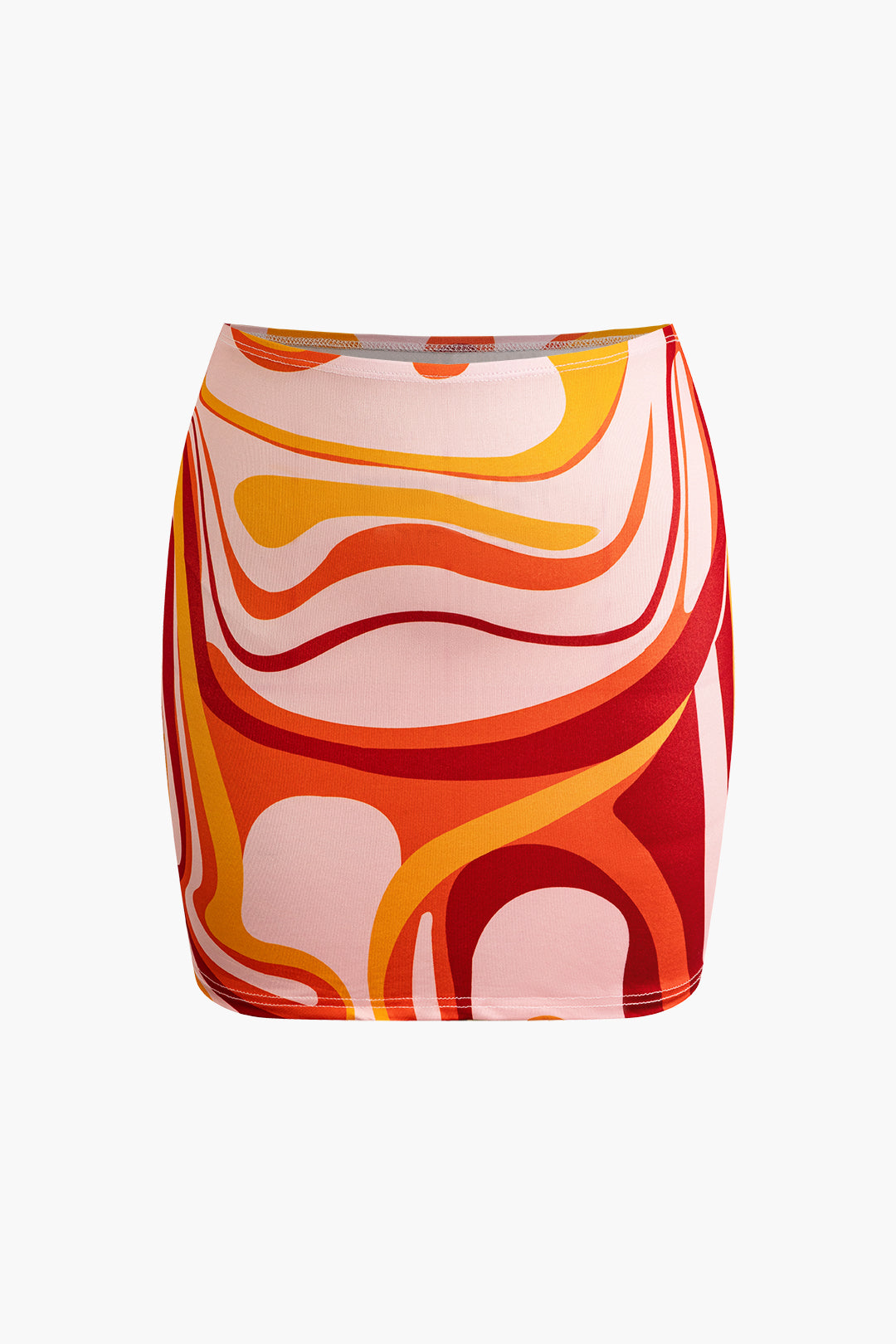 Abstract Print Tube Top And Skirt Set