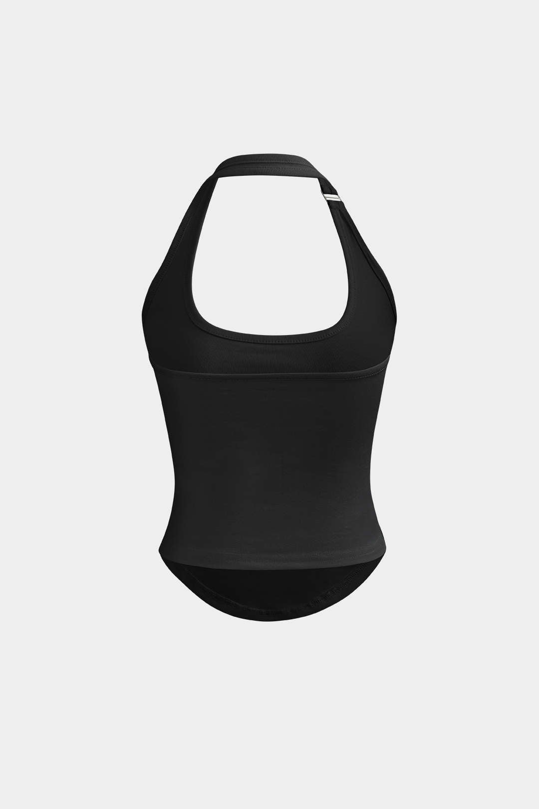 Basic vaste halter gebogen zoomtank top