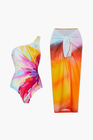 Tie Dye Mesh Knot Cover Up