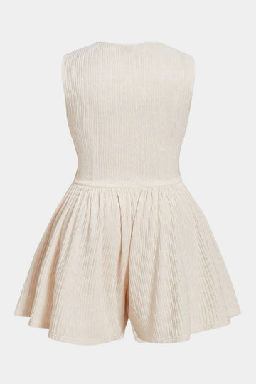 Plus Size Ruched Sleeveless Wide Leg Jumpsuit