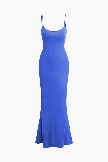 Adjustable Strap Mermaid Maxi Slip Dress
