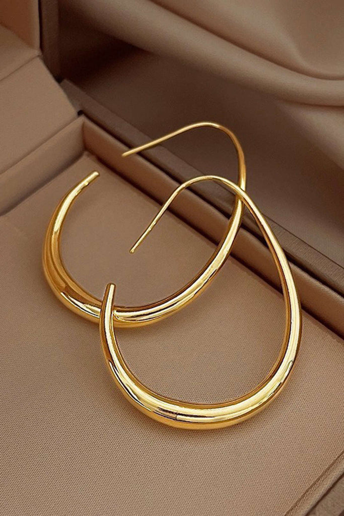 Metal Oval Earrings - decent-life