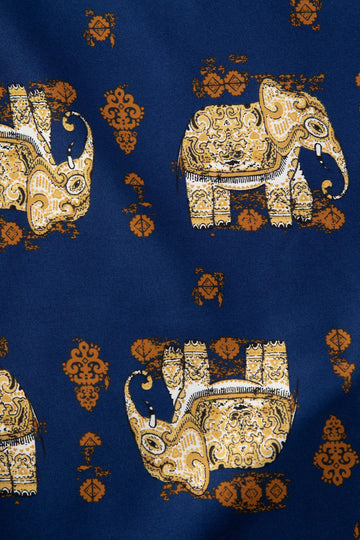 Elephant Print Wrap Tie Cami Top And Pants Set