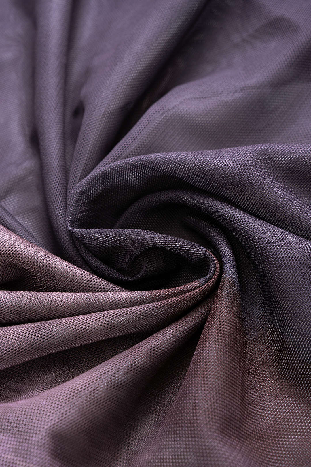 Tie-Dye Print Mesh Ruched Long Sleeve Maxi Dress