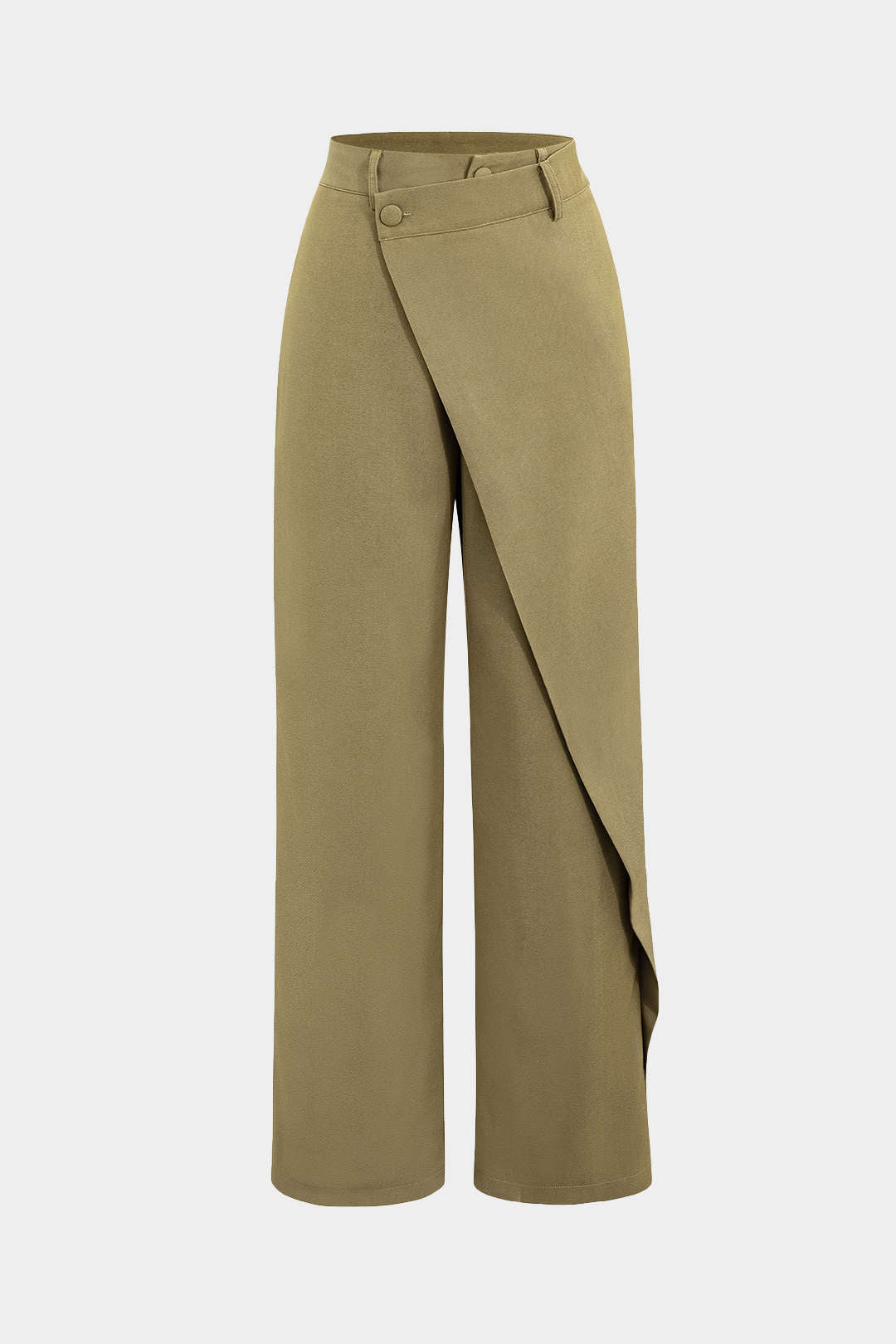 Draped Wrap Straight Leg Suit Pants