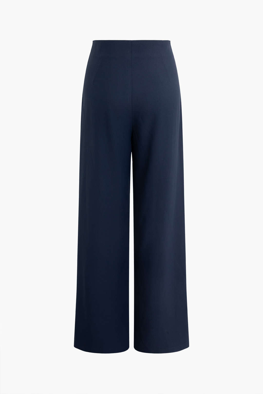 Solid Tie Front Trousers