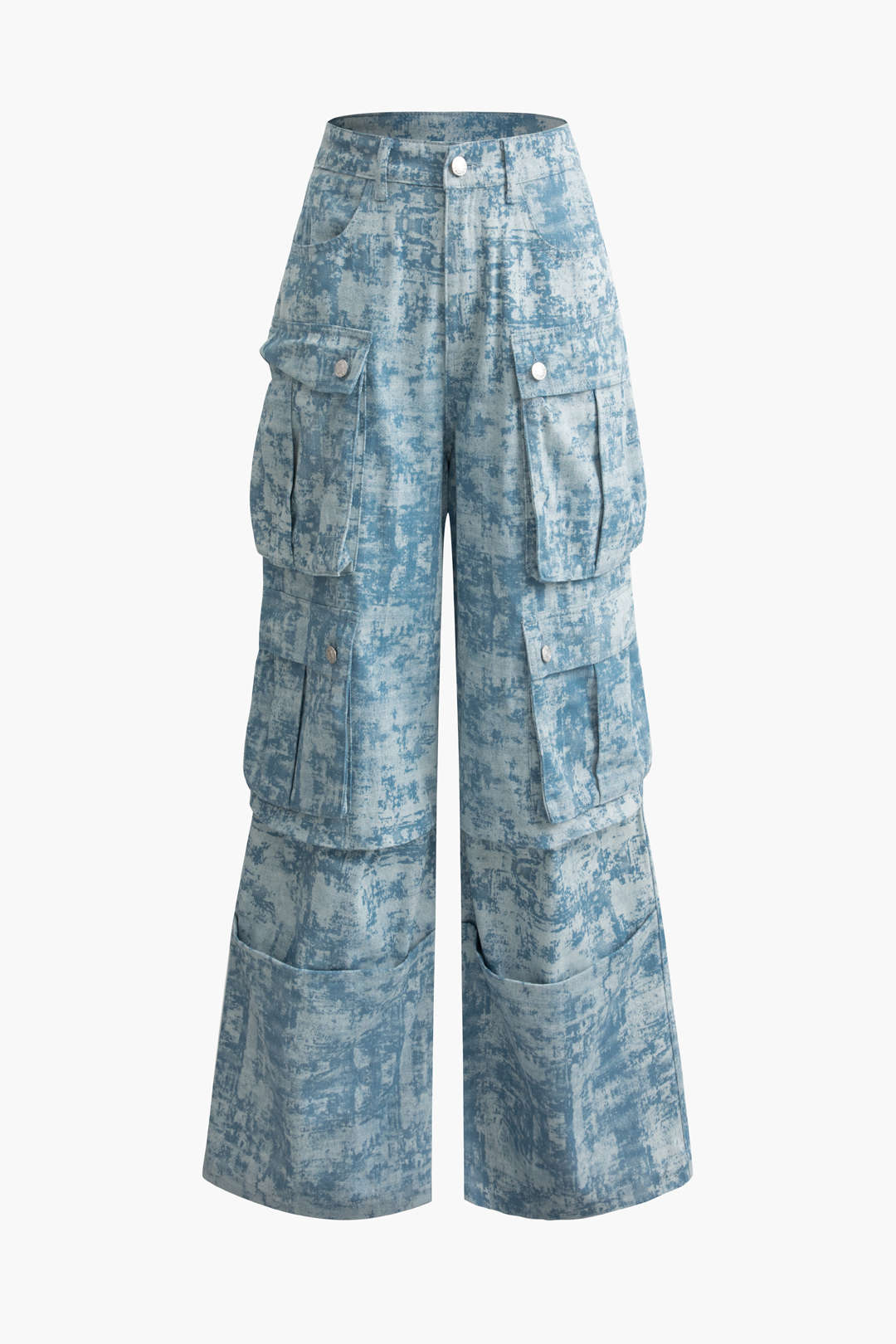 Tie Dye Multi-pocket Cargo Jeans