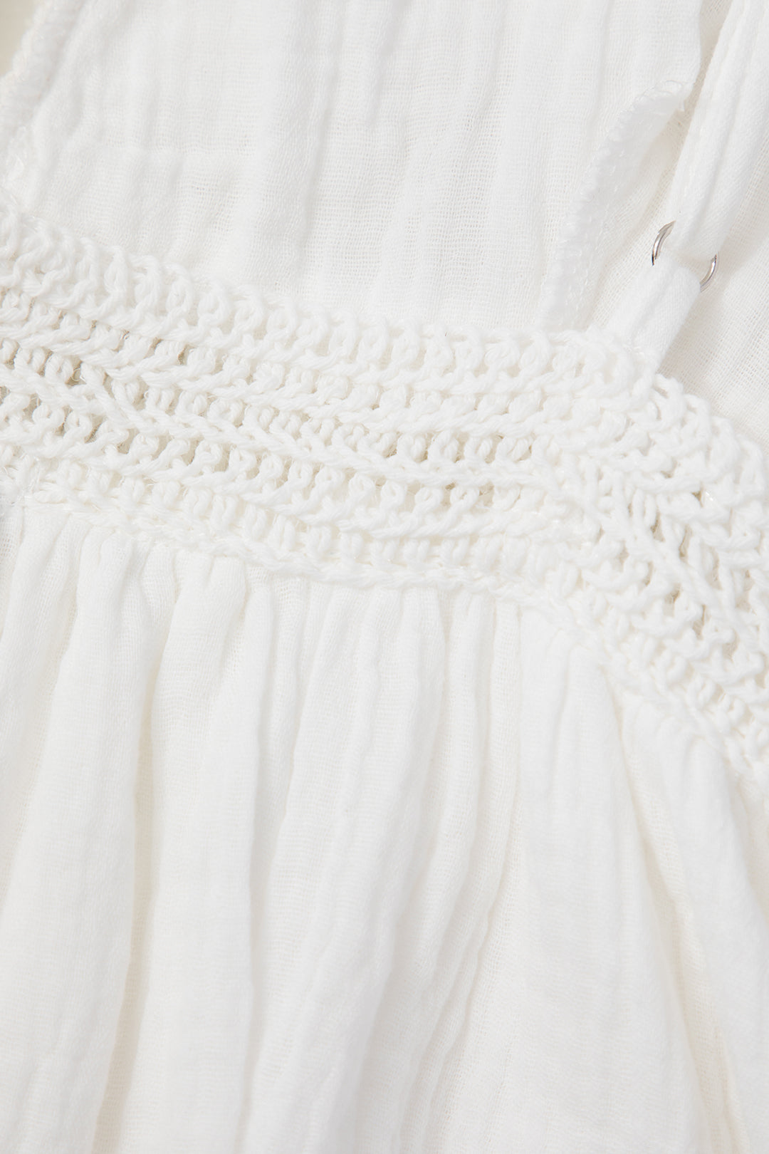 V-neck Crochet Detail Maxi Dress